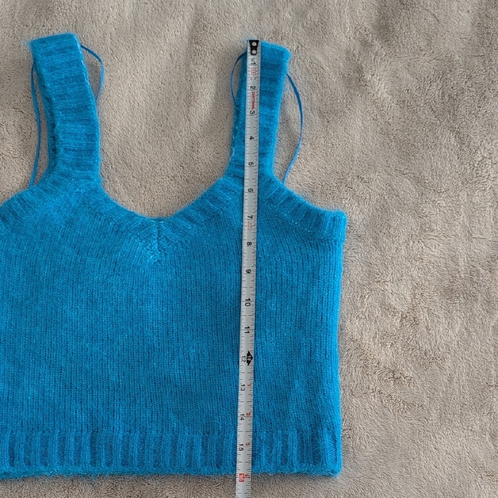 Zara Vibrant Blue Knit Top, Size S - Picture 6 of 7
